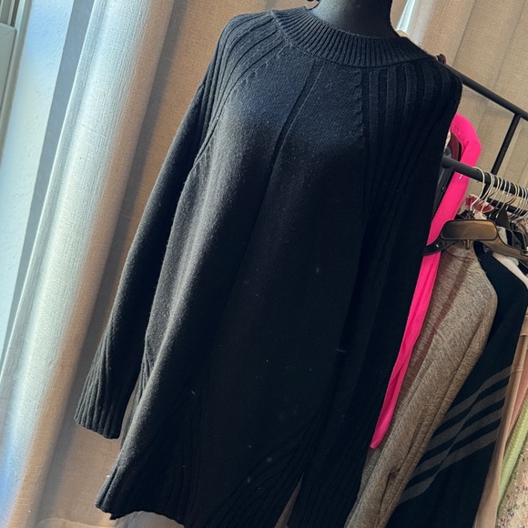 Topshop Black Ribbed Knit Sweater - Picture 2 of 5